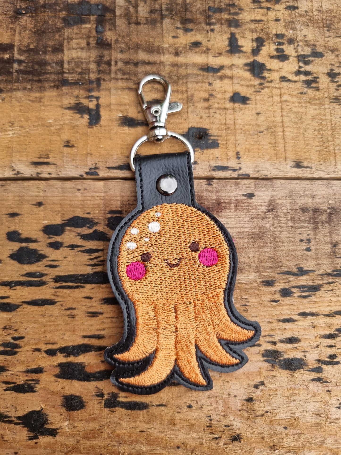 Cute Octopus | Embroidered Keychain