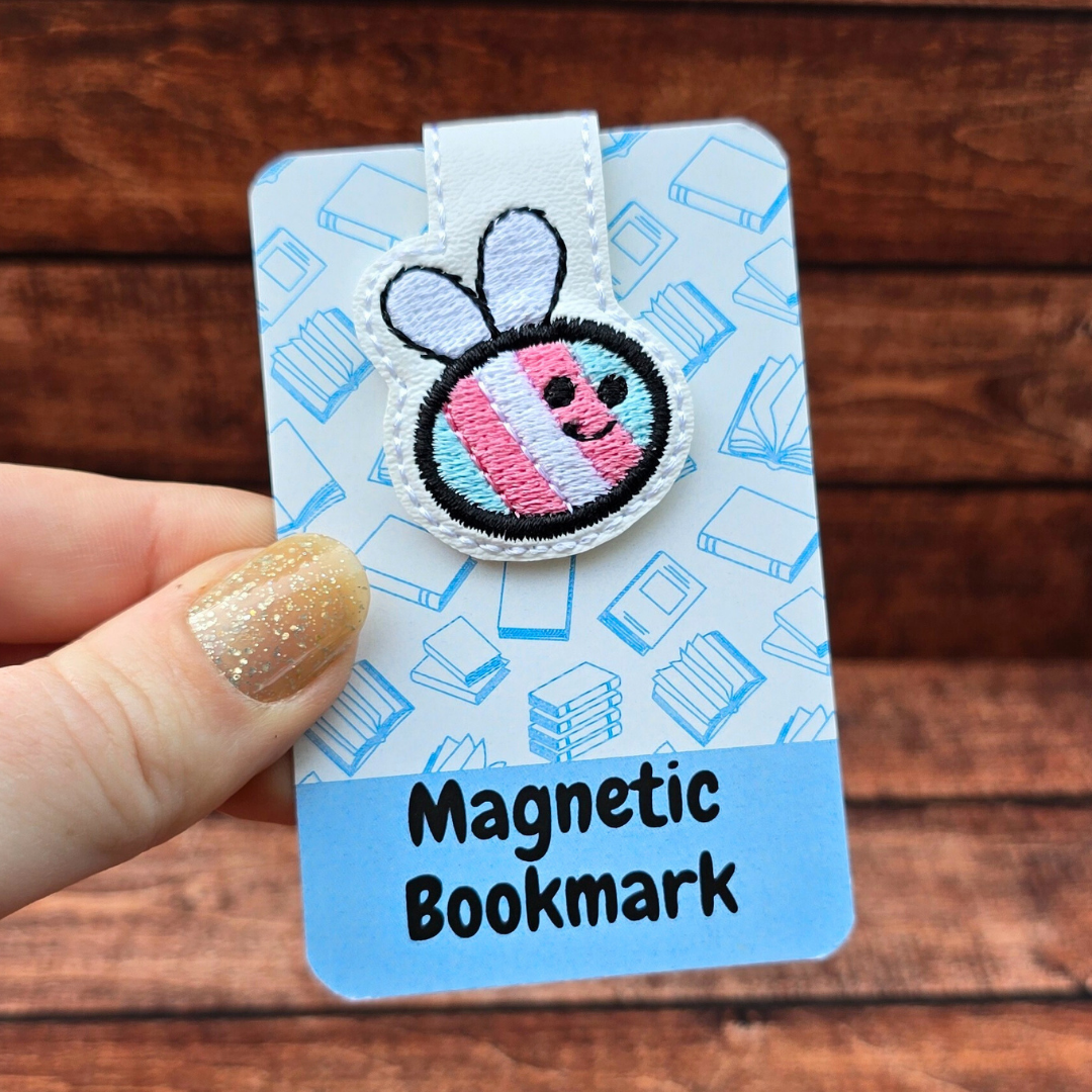 Transgender Pride Bee | Magnetic Bookmark