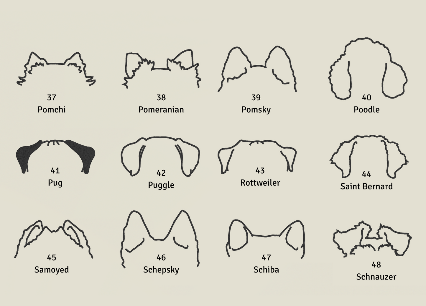 Personalised Dog Ears | Embroidered Tote Bag