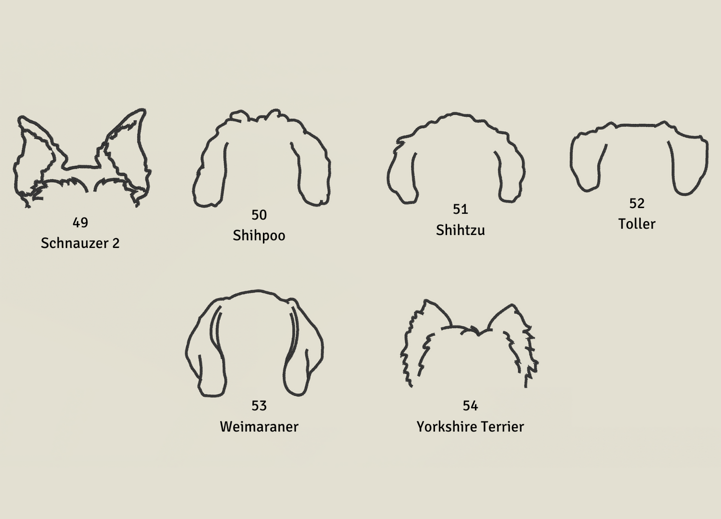 Personalised Dog Ears | Embroidered Tote Bag