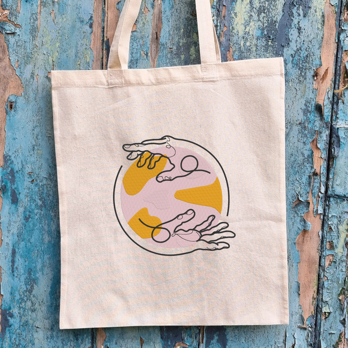 World in Your Hands | Embroidered Tote Bag