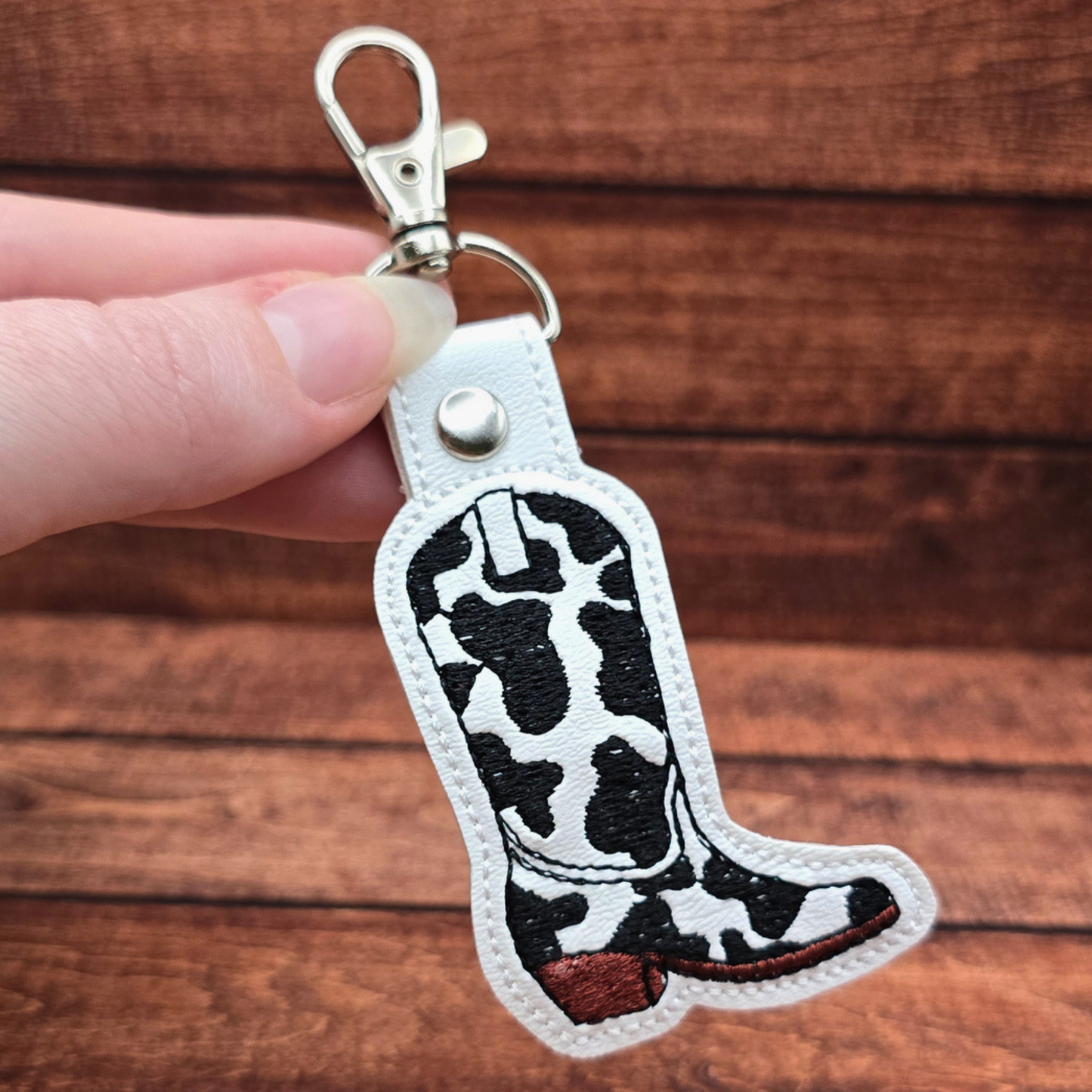 Cowboy Boot | Embroidered Keychain