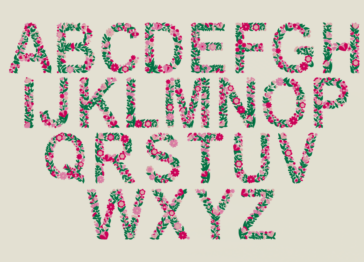 Floral Initial | Embroidered Tote Bag