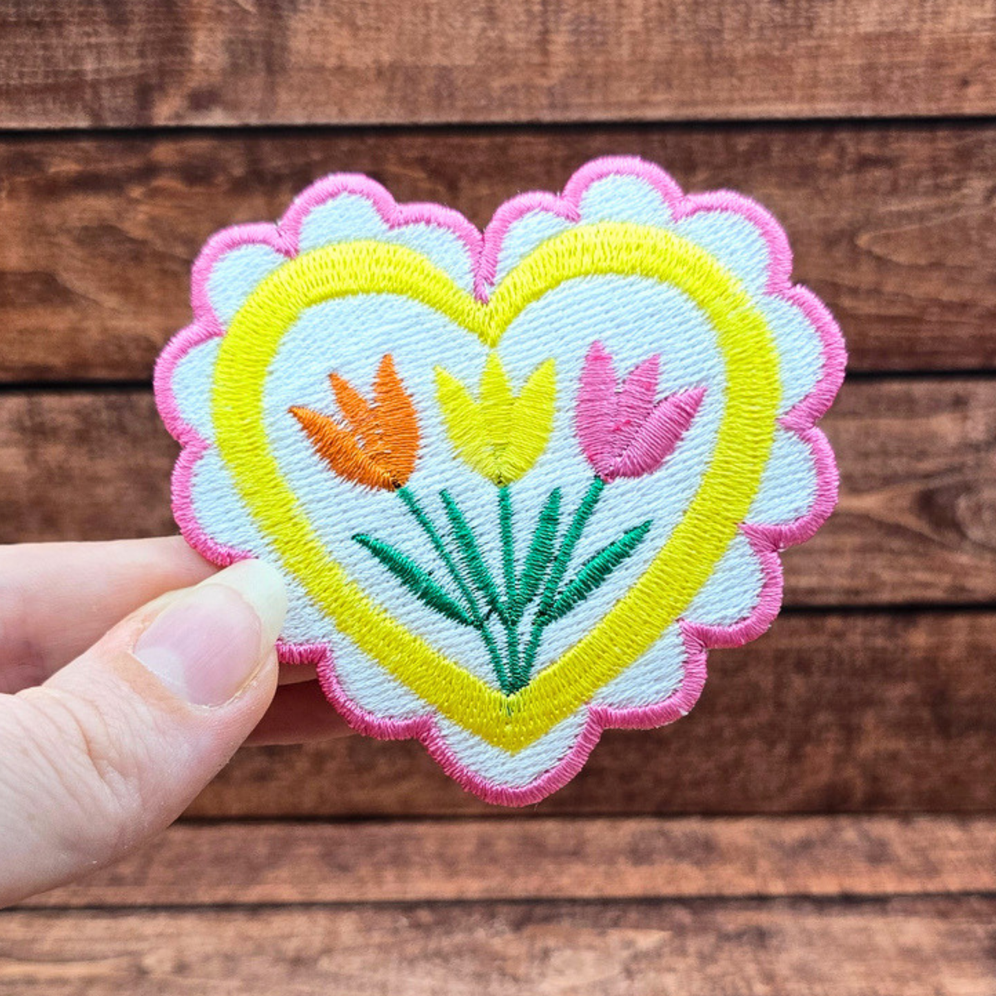 Tulip Heart | Iron on Patch