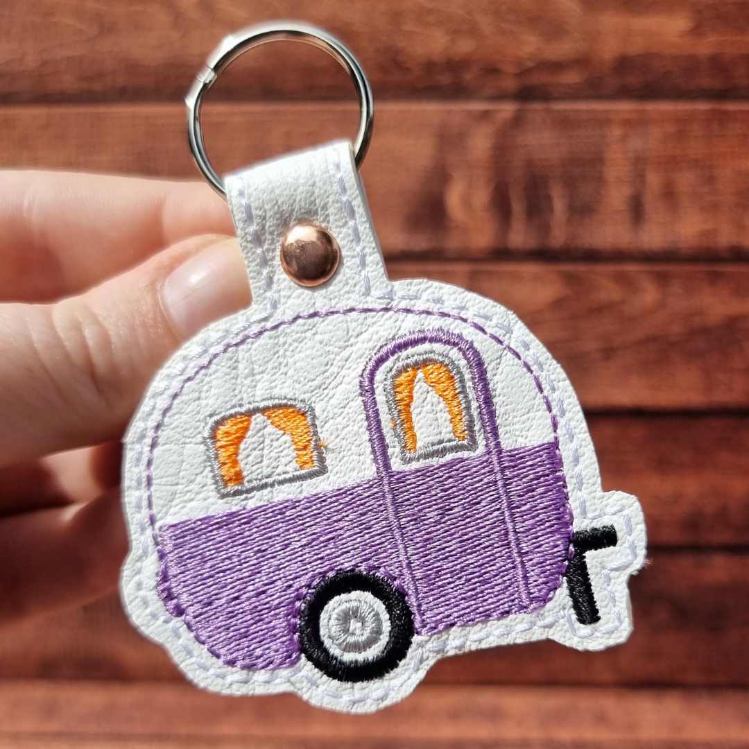 Colourful Caravan | Embroidered Keychain | Colour Choice