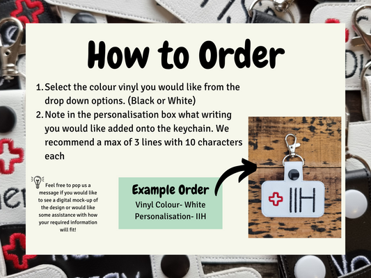 CUSTOM | Medical Alert Embroidered Keychain