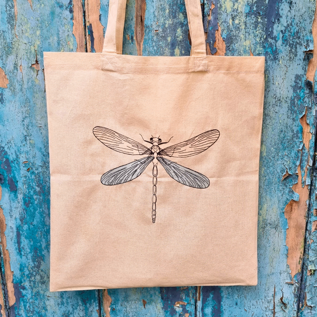 Dragonfly | Embroidered Tote Bag