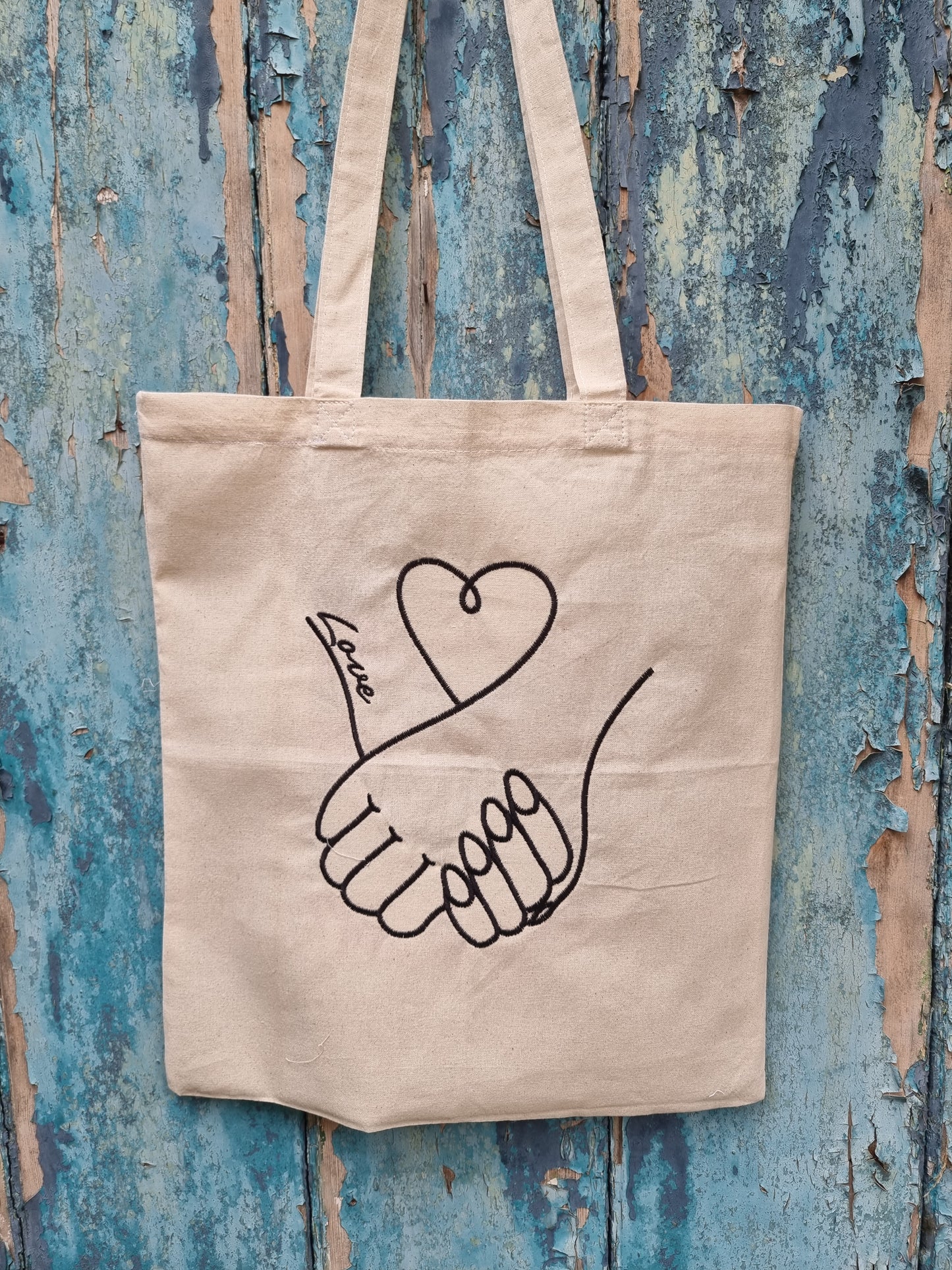 Love Hands | Embroidered Tote Bag