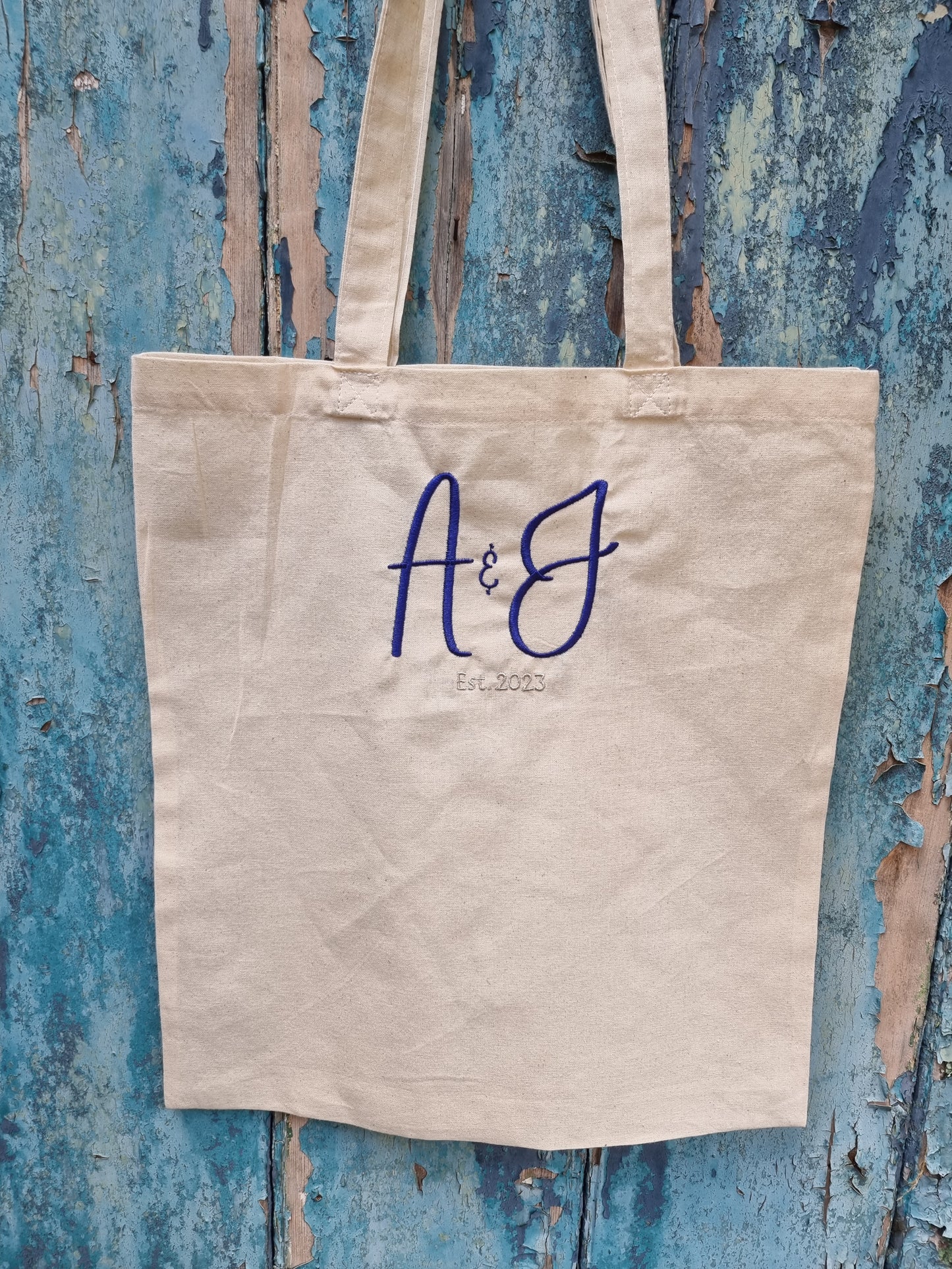 Initials and Date | Embroidered Tote Bag