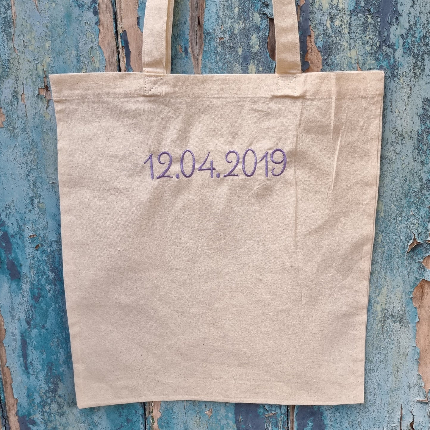 Custom Date | Embroidered Tote Bag