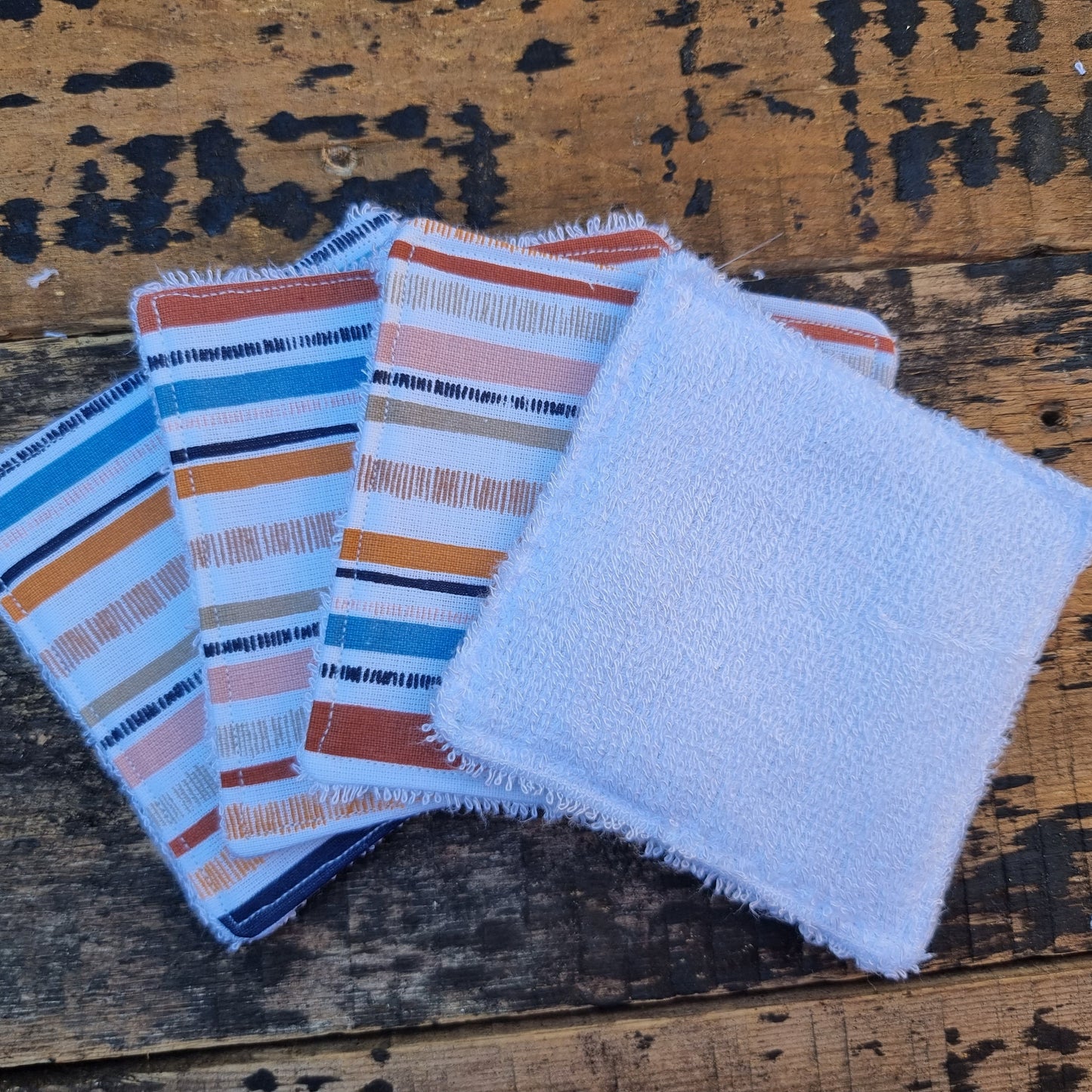 Earthy Stripes Reusable Bamboo Wipes
