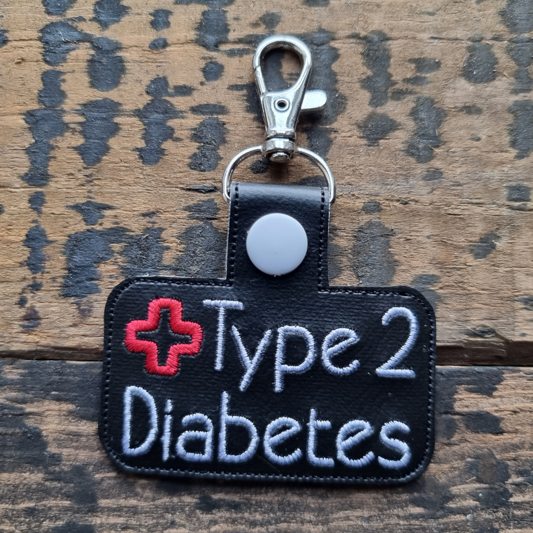 Type 2 Diabetes | Medical Alert Embroidered Keychain