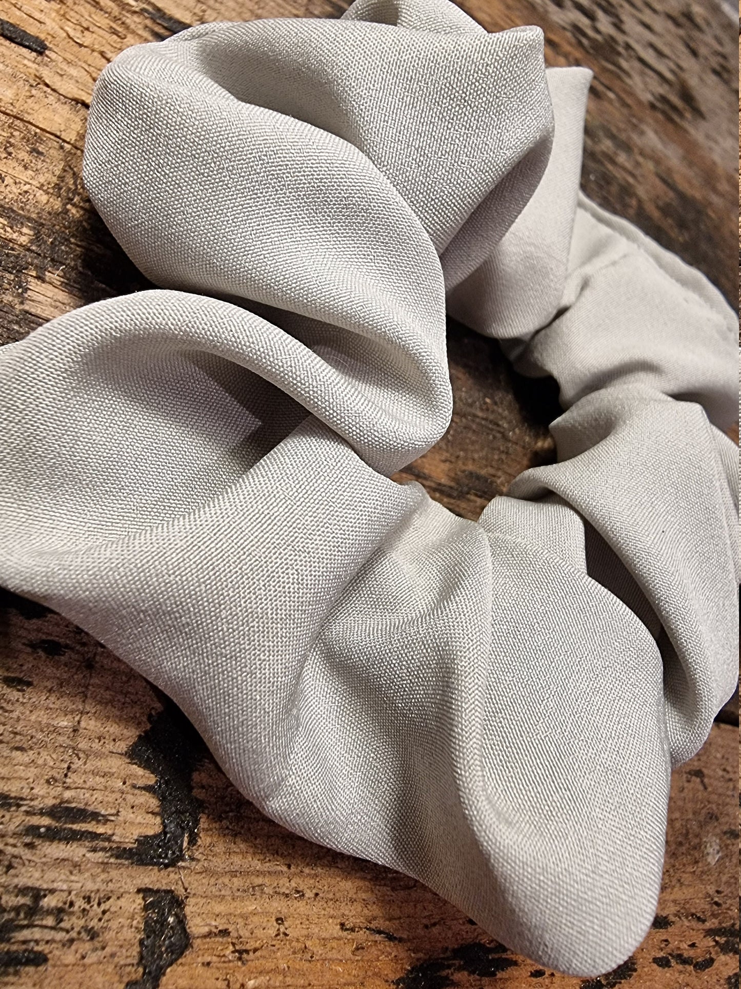 Light Grey Super Soft Crepe Scrunchie | Hair Tie