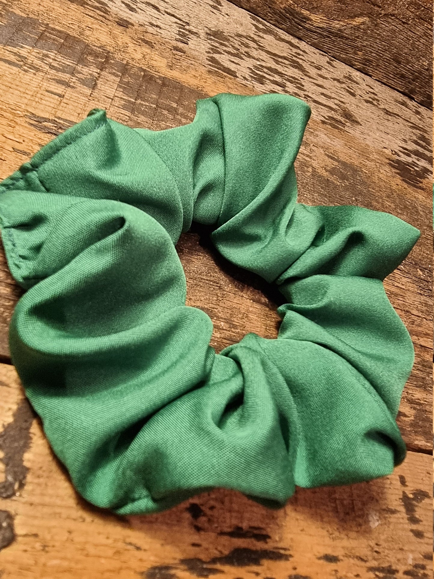 Forest Green Super Soft Crepe Bow Scrunchie | Removeable Bow