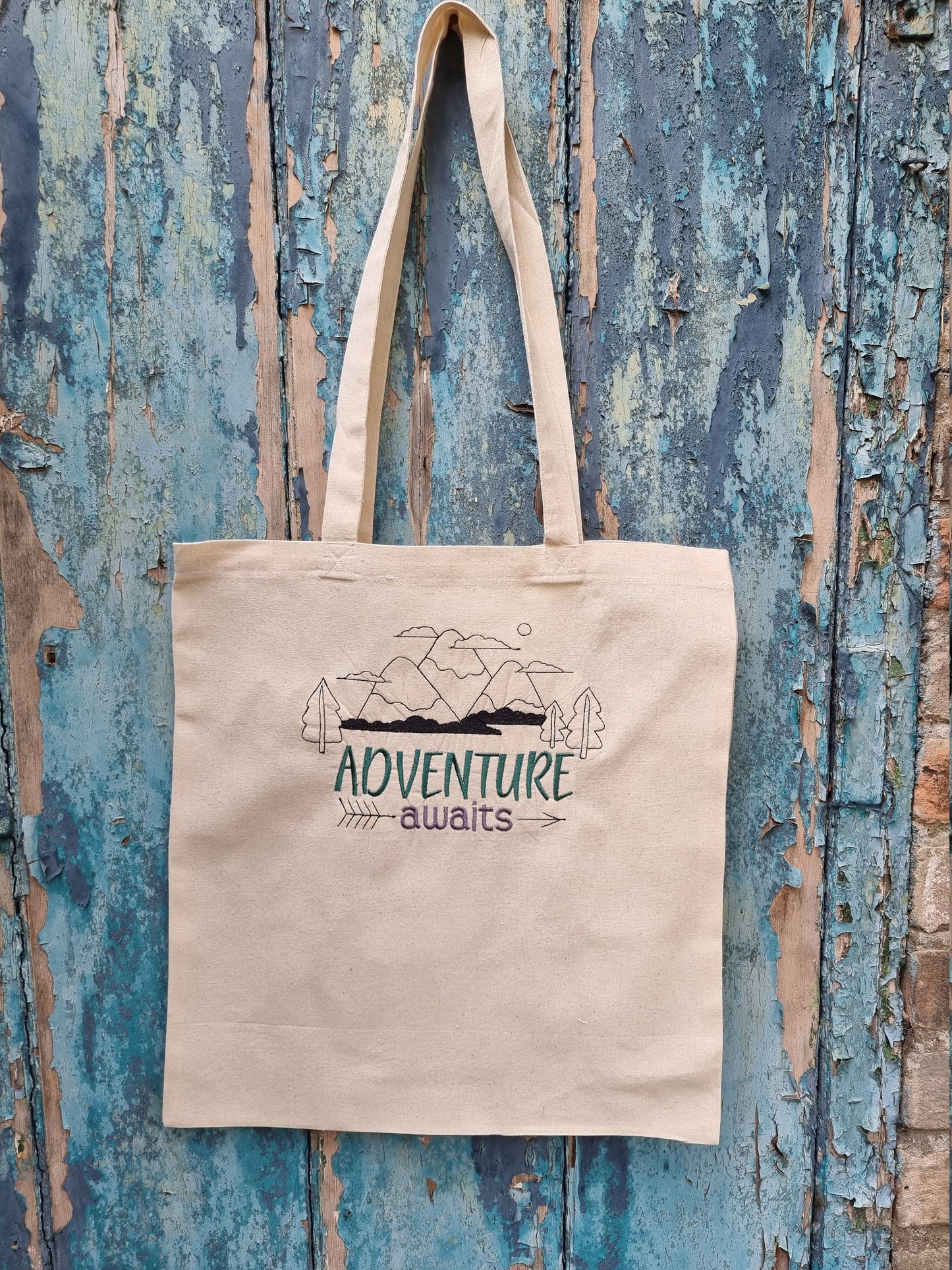 Adventure Awaits | Embroidered Tote Bag