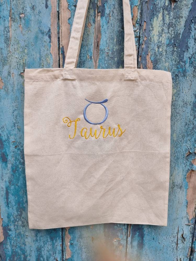 Horoscope Zodiac | Embroidered Tote Bag