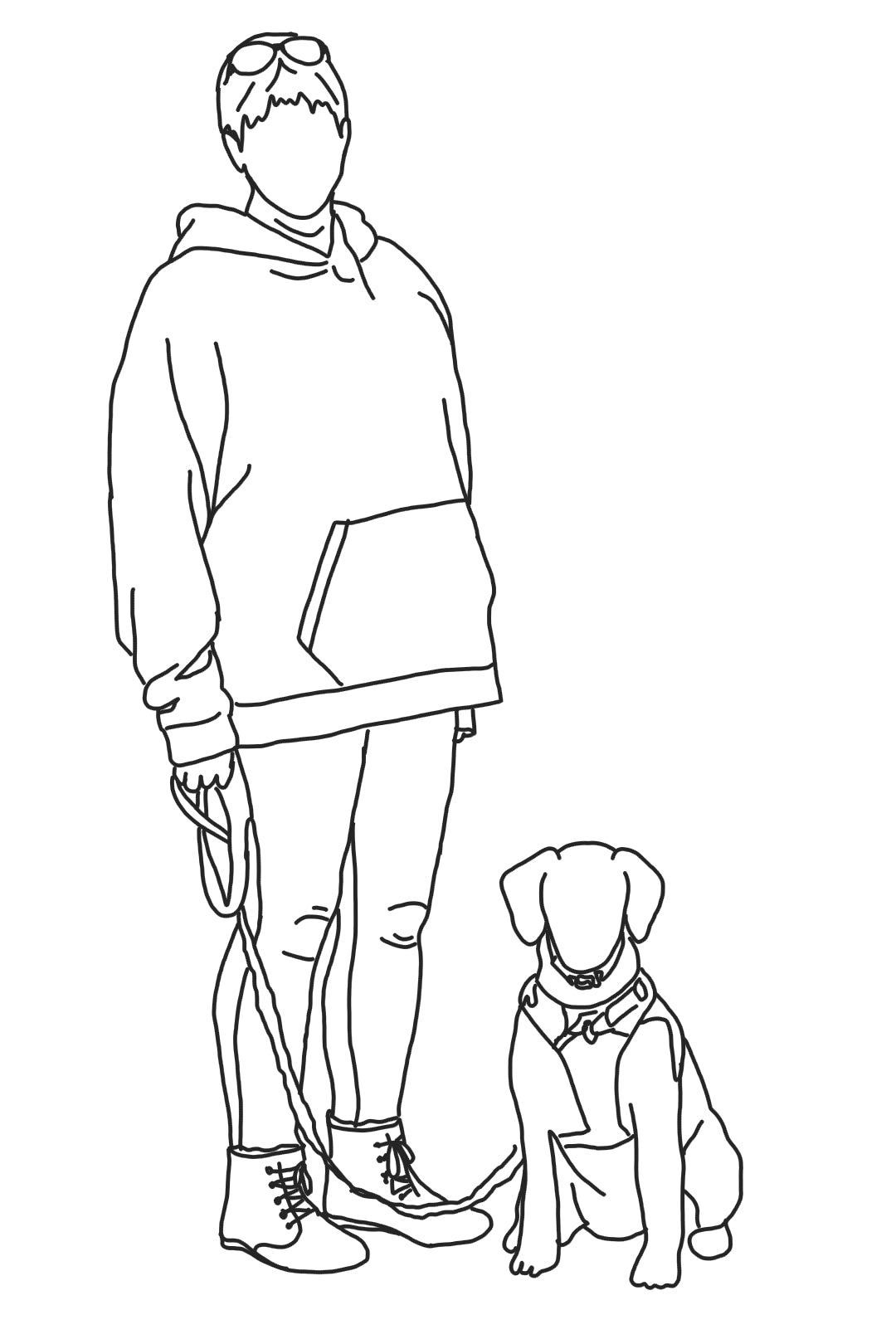 Custom Line Art Photo | Embroidered Tote Bag