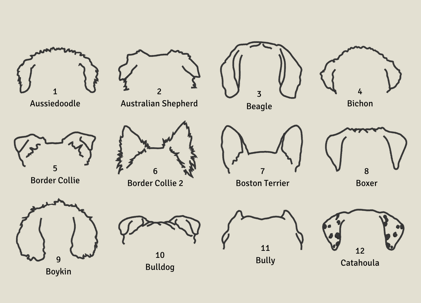 Personalised Dog Ears | Embroidered Tote Bag