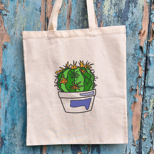 Chunky Cactus | Embroidered Tote Bag