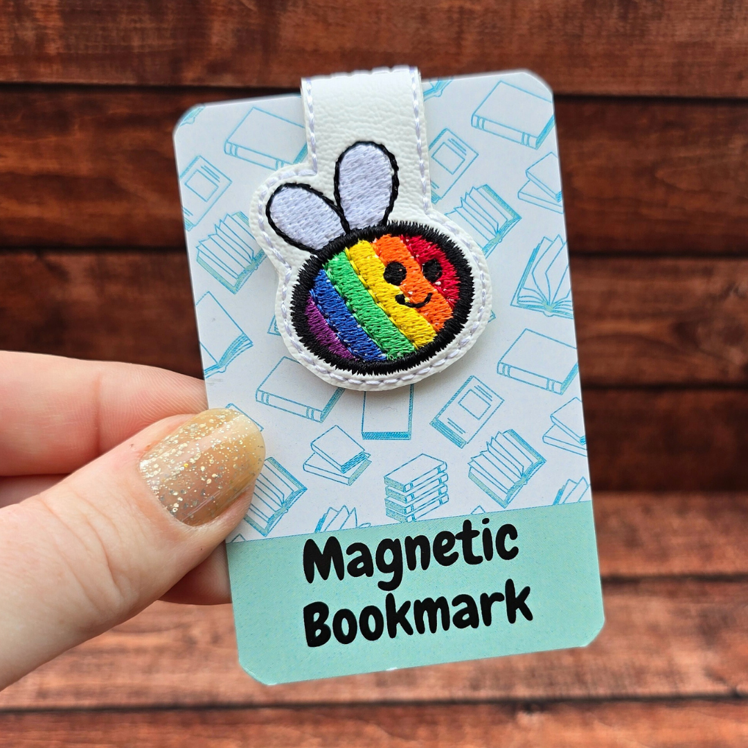 Rainbow Pride Bee | Magnetic Bookmark