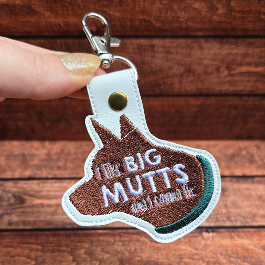 I Like Big Mutts | Embroidered Keychain | Seconds Sale