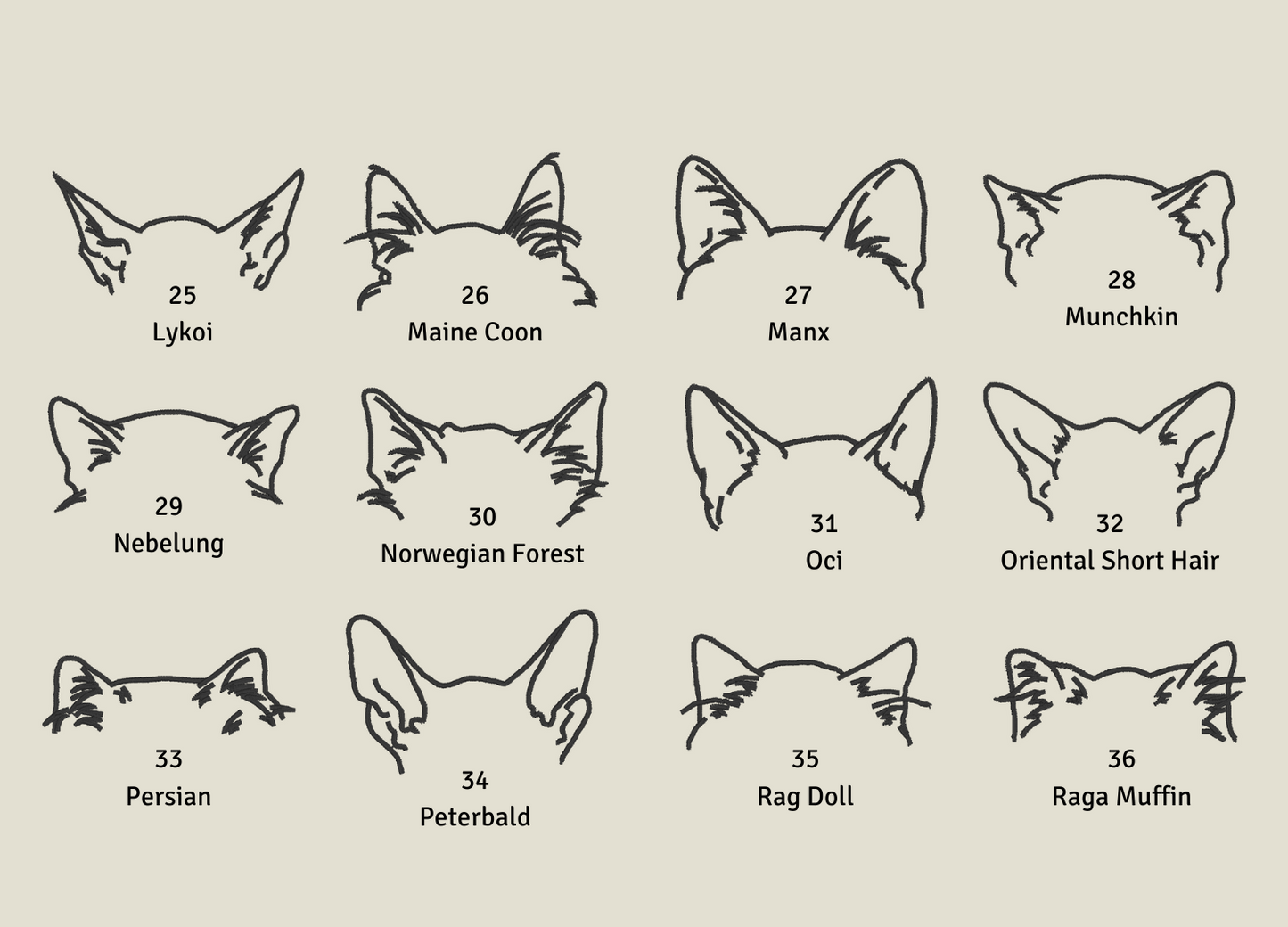 Personalised Cat Ears | Embroidered Tote Bag
