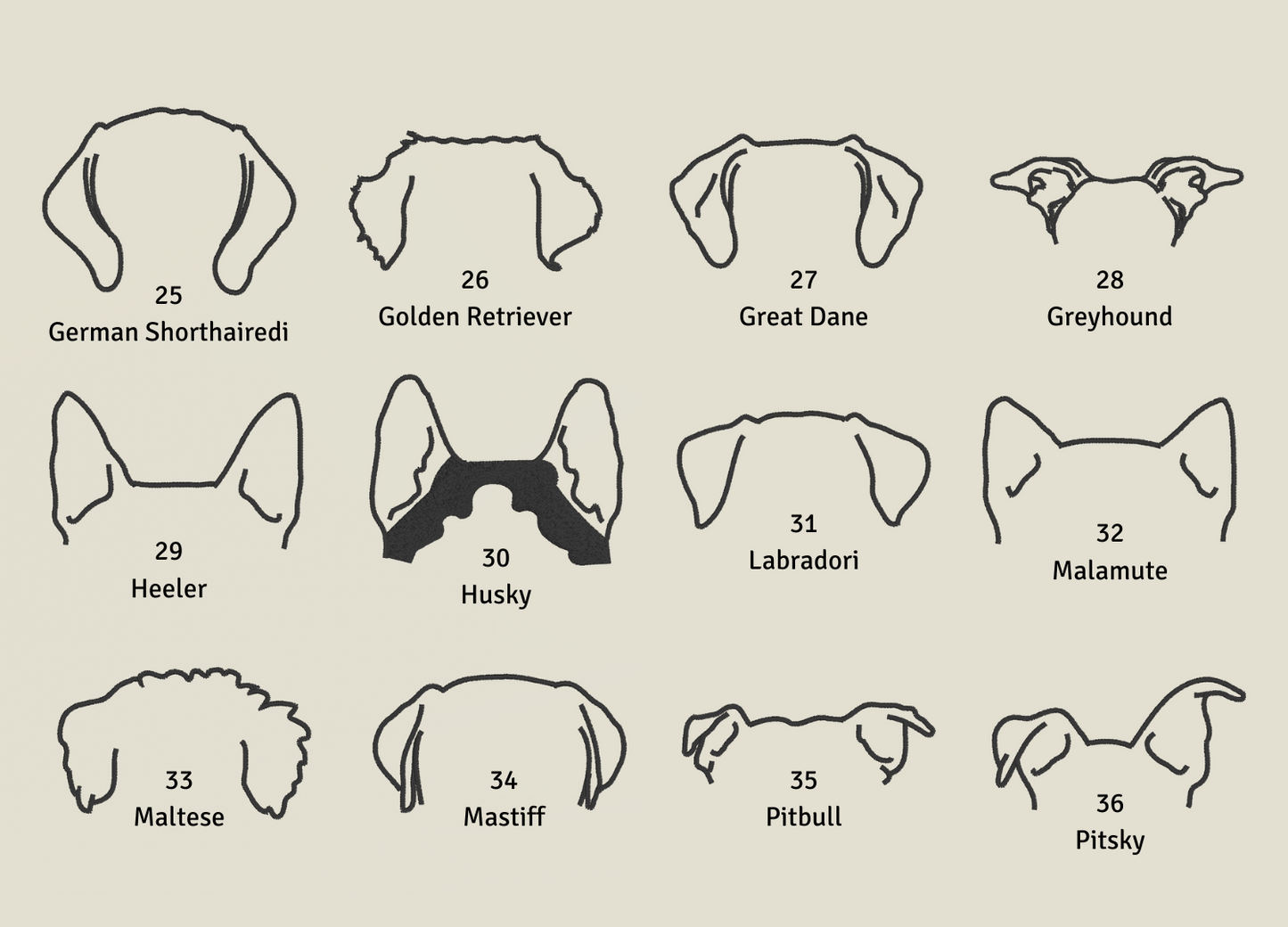 Personalised Dog Ears | Embroidered Tote Bag
