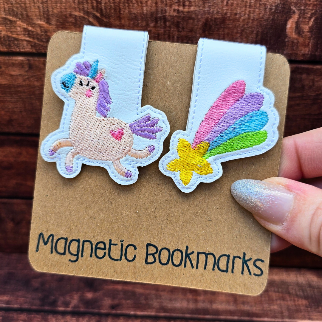 Cutesy Unicorn | Magnetic Bookmark Set