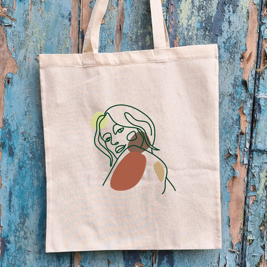 Painted Lady | Embroidered Tote Bag