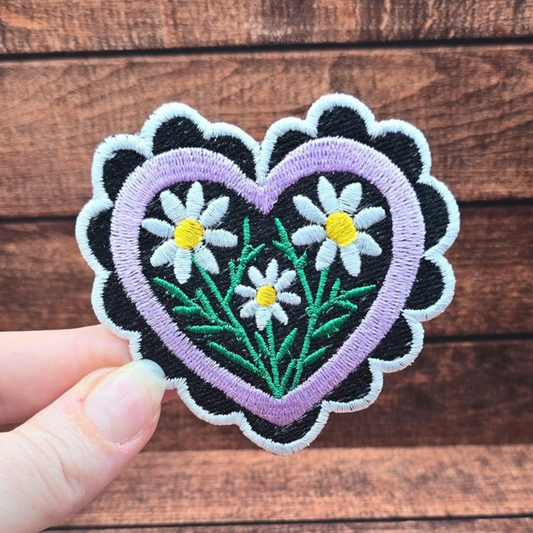 Midnight Daisy | Iron on Patch