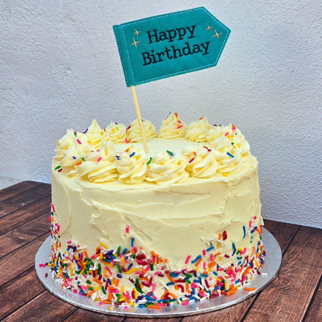 Mini Happy Birthday Flag | Cake Topper