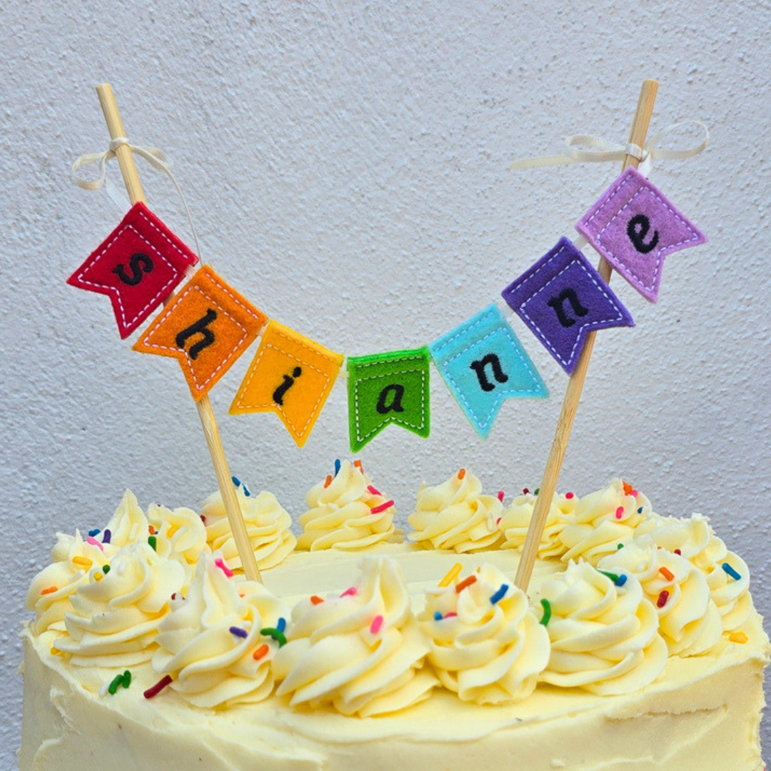 Mini Personalised Bunting | Cake Topper