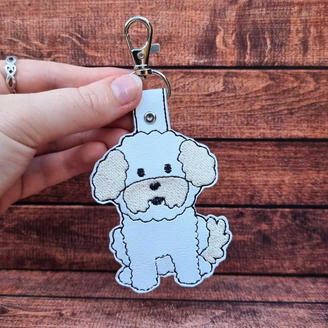 Bichon Friese | Embroidered Keychain