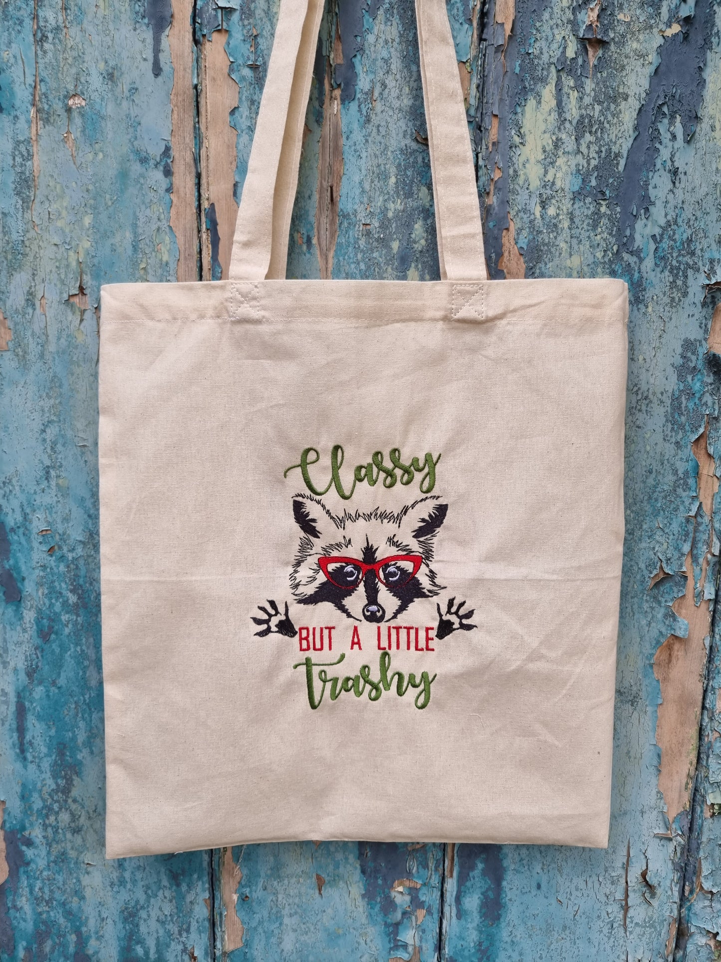Classy But A Little Bit Trashy | Embroidered Tote Bag