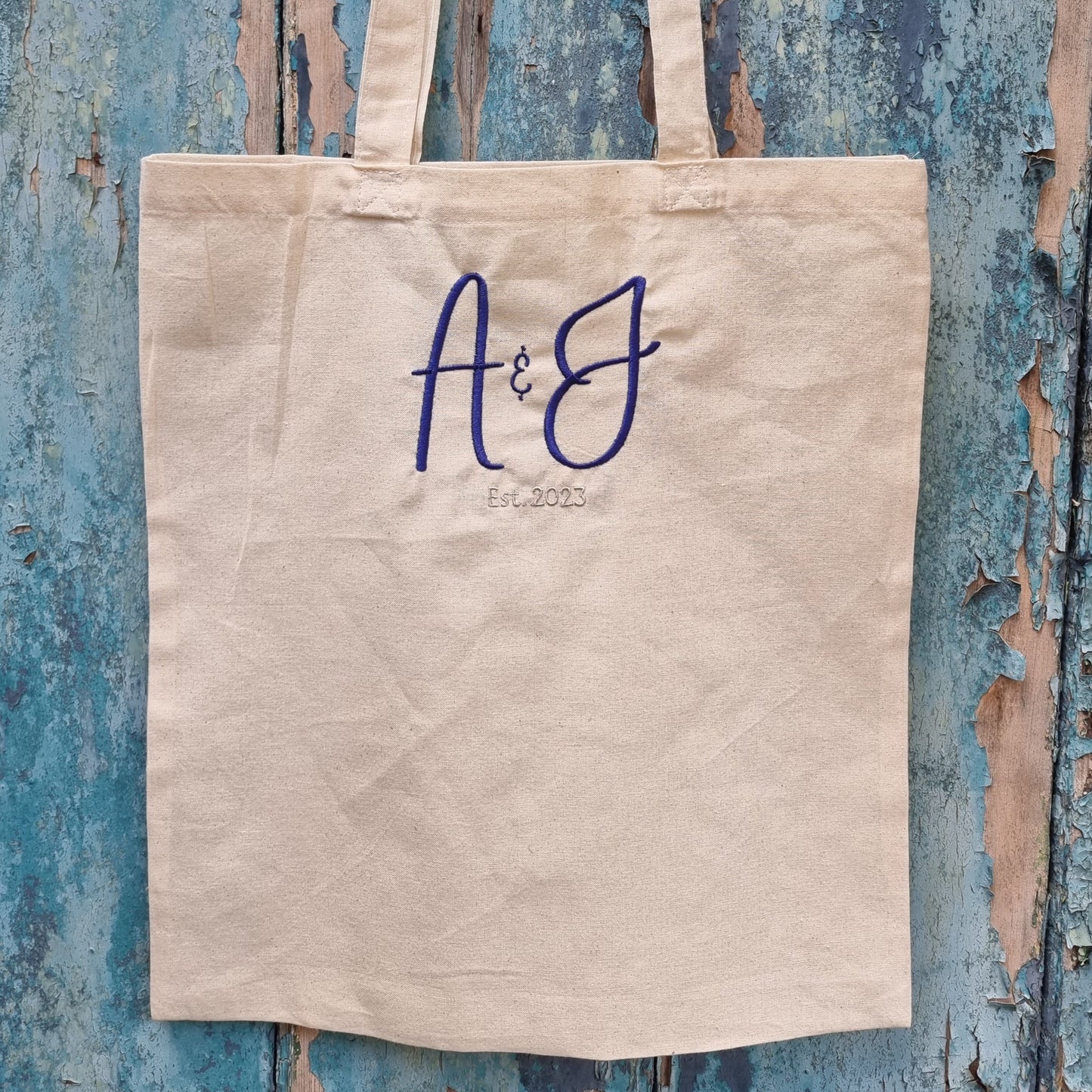 Initials and Date | Embroidered Tote Bag