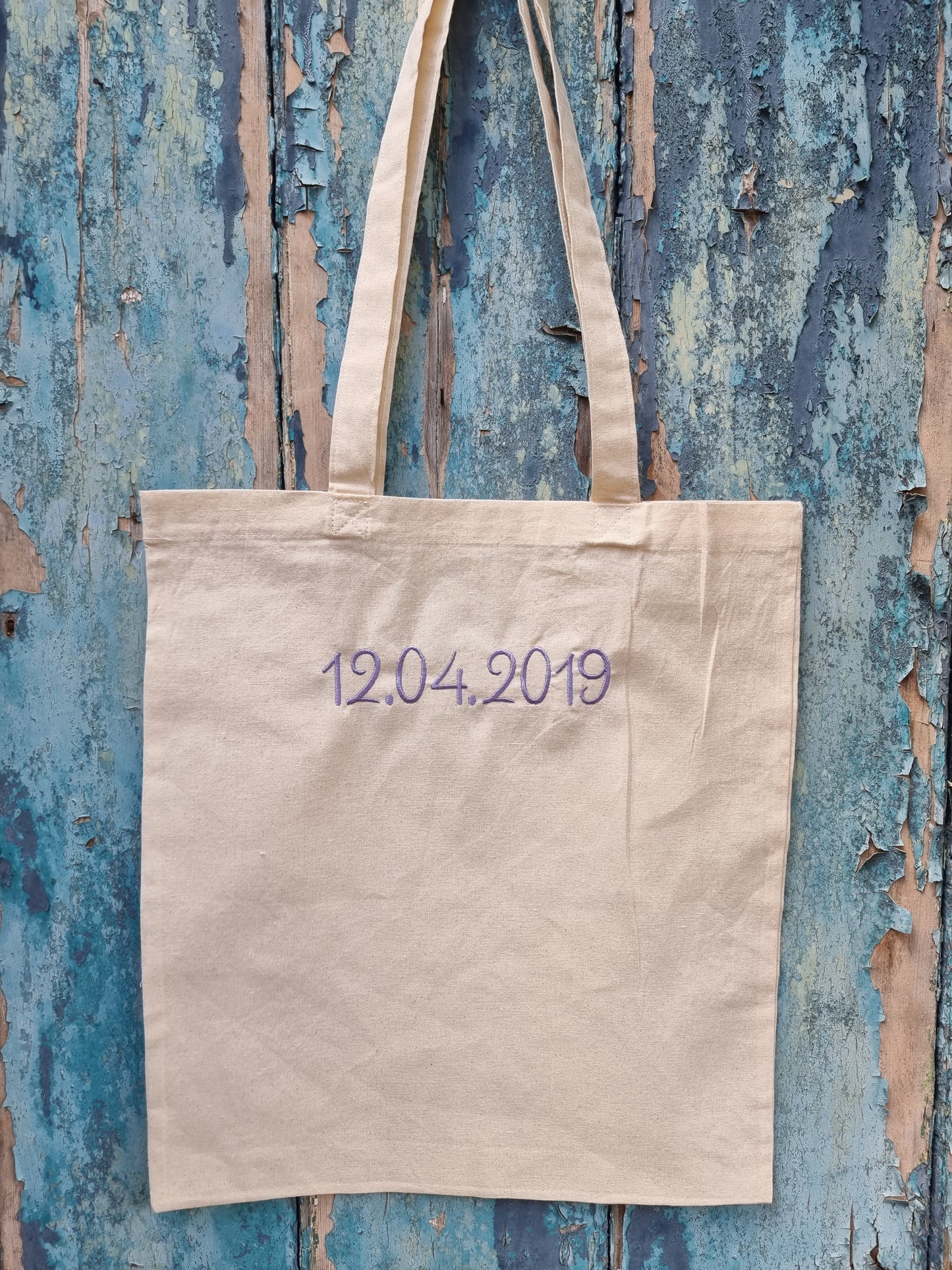 Custom Date | Embroidered Tote Bag