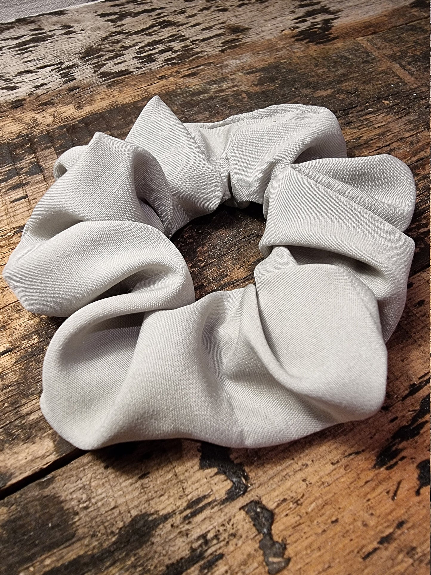 Light Grey Super Soft Crepe Scrunchie | Hair Tie