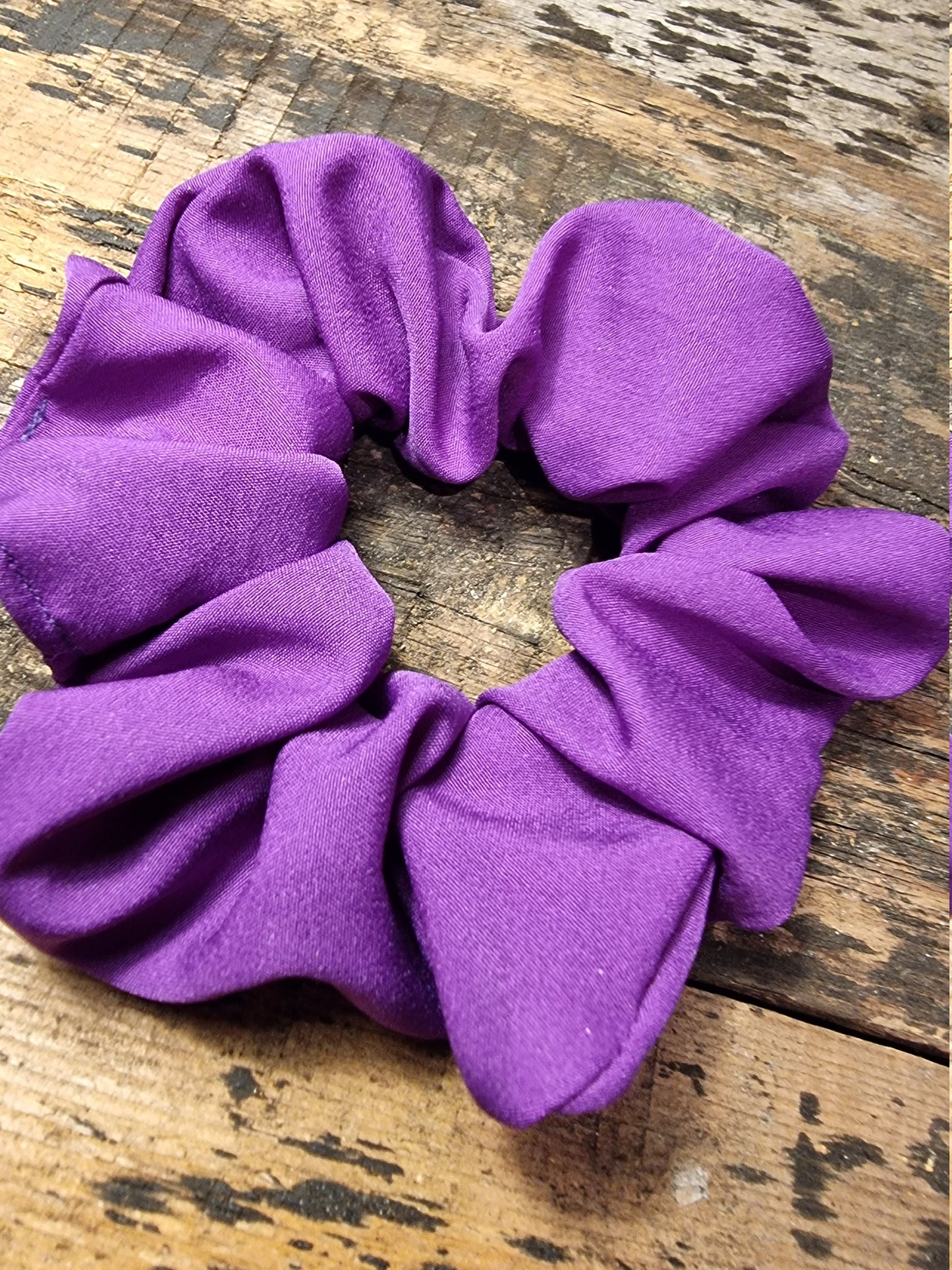Bright Royal Purple Super Soft Crepe Scrunchie | Hair Tie