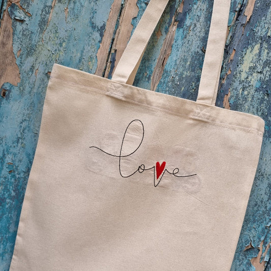 Simple Love | Embroidered Tote Bag