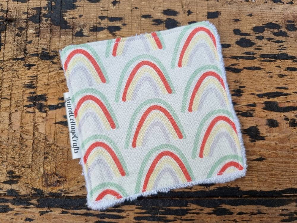 Rainbow Reusable Makeup Wipes | Bamboo Towelling