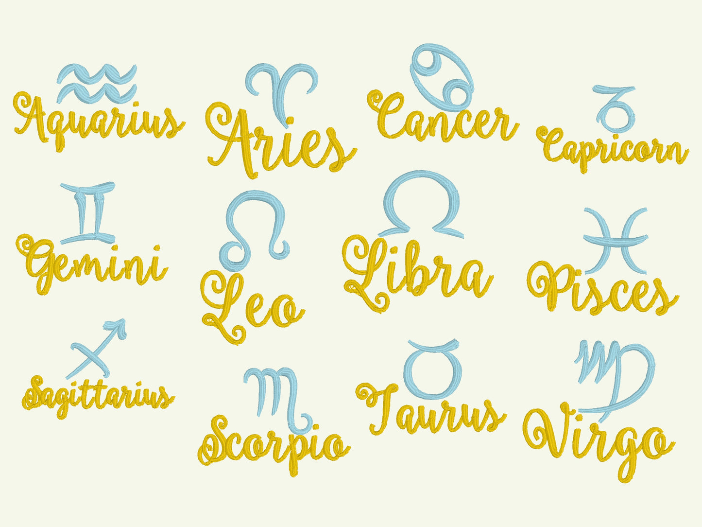 Horoscope Zodiac | Embroidered Tote Bag
