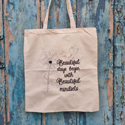 Beautiful Mindsets | Embroidered Tote Bag