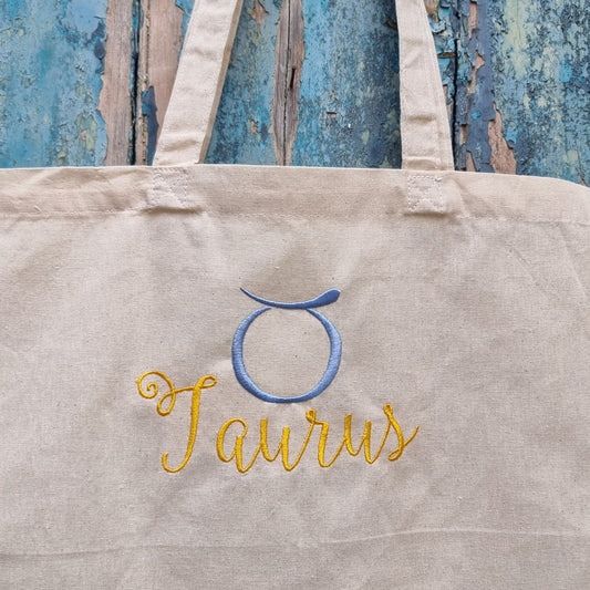 Horoscope Zodiac | Embroidered Tote Bag