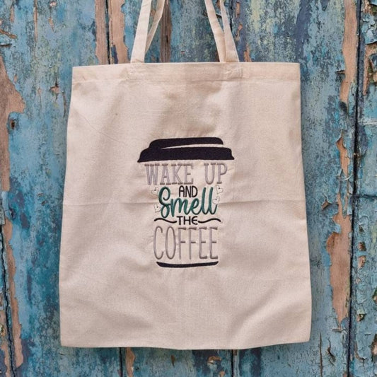 Smell the Coffee | Embroidered Tote Bag